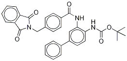 N-[3-[[4-[(1,3-二氫-1,3-二氧代-2H-異吲哚-2-基)甲基]苯甲?；鵠氨基][1,1-聯(lián)苯]-4-基]氨基甲酸叔丁酯結(jié)構(gòu)式_1003316-11-7結(jié)構(gòu)式