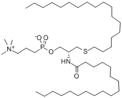 1-軟脂基硫基-2-軟脂?；被?1,2-二脫氧基-sn-甘油-3-膽堿磷酸結(jié)構(gòu)式_116457-99-9結(jié)構(gòu)式