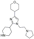 4-(1-(2-(吡咯烷-1-基)乙基)-4-(四氫-2H-吡喃-4-基)-1H-咪唑-2-基)哌啶結(jié)構(gòu)式_1295521-50-4結(jié)構(gòu)式