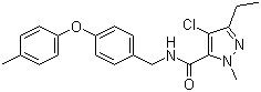 1H-pyrazole-5-carboxamide, 4-chloro-3-ethyl-1-methyl-n-[[4-(4-methylphenoxy)phenyl]methyl]- Structure,129558-76-5Structure