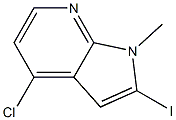 4-Chloro-2-iodo-1-methyl-1h-pyrrolo[2,3-b]pyridine Structure,1312581-09-1Structure