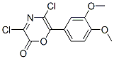 2H-1,4-oxazin-2-one, 3,5-dichloro-6-(3,4-dimethoxyphenyl)-Structure,131882-04-7Structure 2H-1,4-oxazin-2-one, 3,5-dichloro-6-(3,4-dimethoxyphenyl)- Structure,131882-04-7Structure