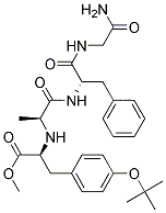(s)-(9ci)-n-[1-[[4-(1,1-二甲基乙氧基)苯基]甲基]-2-甲氧基-2-氧代乙基]-l-丙氨?；?l-苯基丙氨酰基-甘氨酰胺結(jié)構(gòu)式_163659-47-0結(jié)構(gòu)式