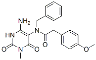Benzeneacetamide, n-(4-amino-1,2,3,6-tetrahydro-1-methyl-2,6-dioxo-5-pyrimidinyl)-4-methoxy-n-(phenylmethyl)-Structure,167299-14-1Structure Benzeneacetamide, n-(4-amino-1,2,3,6-tetrahydro-1-methyl-2,6-dioxo-5-pyrimidinyl)-4-methoxy-n-(phenylmethyl)- Structure,167299-14-1Structure