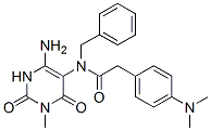 Benzeneacetamide, n-(4-amino-1,2,3,6-tetrahydro-1-methyl-2,6-dioxo-5-pyrimidinyl)-4-(dimethylamino)-n-(phenylmethyl)- Structure,167299-16-3Structure