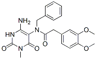 Benzeneacetamide, n-(4-amino-1,2,3,6-tetrahydro-1-methyl-2,6-dioxo-5-pyrimidinyl)-3,4-dimethoxy-n-(phenylmethyl)- Structure,167299-18-5Structure