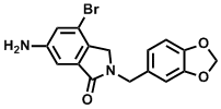 1H-isoindol-1-one,6-amino-2-(1,3-benzodioxol-5-ylmethyl)-4-bromo-2,3-dihydro-Structure,169043-96-3Structure 1H-isoindol-1-one,6-amino-2-(1,3-benzodioxol-5-ylmethyl)-4-bromo-2,3-dihydro- Structure,169043-96-3Structure