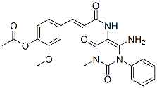 3-[4-(乙?；趸?-3-甲氧基苯基]-n-(6-氨基-1,2,3,4-四氫-3-甲基-2,4-二氧代-1-苯基-5-嘧啶)-2-丙酰胺結(jié)構(gòu)式_176379-28-5結(jié)構(gòu)式
