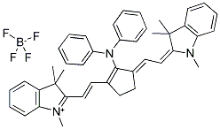 2-((E)-2-(2-(二苯基氨基)-3-[(E)-2-(1,3,3-三甲基-1,3-二氫-2H-吲哚-2-亞基)乙亞基]-1-環(huán)戊烯-1-基)乙烯基)-1,3,3-三甲基-3H-吲哚四氟硼酸鹽結構式_177167-98-5結構式