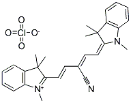 2-[(1E,3Z)-3-氰基-5-(1,3,3-三甲基-1,3-二氫-2H-吲哚-2-亞基)-1,3-戊二烯基]-1,3,3-三甲基-3H-吲哚高氯酸鹽結構式_194541-58-7結構式