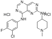 N4-(3-chloro-4-fluoro-phenyl)-n6-(1-methyl-4-piperidyl)pyrimido5,4-dpyrimidine-4,6-diamine Structure,196612-93-8Structure