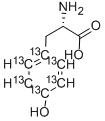 L-酪氨酸-苯基-13C6結(jié)構(gòu)式_201595-63-3結(jié)構(gòu)式