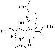 2-O-(4-nitrophenyl)-α-d-n-acetylneuraminic acid ammonium salt Structure,210418-02-3Structure