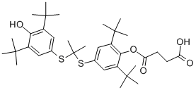 4-(2,6-Di-tert-butyl-4-(2-(3,5-di-tert-butyl-4-hydroxyphenylthio)propan-2-ylthio)phenoxy)-4-oxobutanoic acidStructure,216167-82-7Structure 4-(2,6-Di-tert-butyl-4-(2-(3,5-di-tert-butyl-4-hydroxyphenylthio)propan-2-ylthio)phenoxy)-4-oxobutanoic acid Structure,216167-82-7Structure