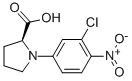 N-(3-氯-4-硝基苯基)-l-脯氨酸結(jié)構(gòu)式_230642-98-5結(jié)構(gòu)式