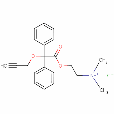 2-(2,2-Diphenyl-2-Prop-2-Ynoxyacetyl)Oxyethyl-Dimethylamine hydrochlorideStructure,2765-97-1Structure 2-(2,2-Diphenyl-2-Prop-2-Ynoxyacetyl)Oxyethyl-Dimethylamine hydrochloride Structure,2765-97-1Structure
