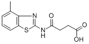 N-(4-甲基-苯并噻唑-2-基)-琥珀酰胺酸結(jié)構(gòu)式_312594-50-6結(jié)構(gòu)式