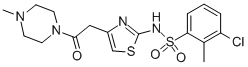 3-Chloro-2-methyl-n-(4-(2-(4-methylpiperazin-1-yl)-2-oxoethyl)thiazol-2-yl)benzenesulfonamide Structure,376640-41-4Structure
