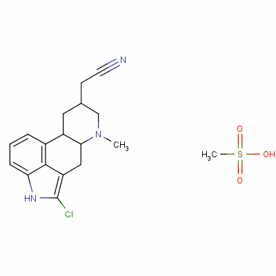麥角腈甲磺酸鹽結(jié)構(gòu)式_51473-23-5結(jié)構(gòu)式