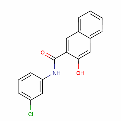 N-(3-氯苯基)-3-羥基萘-2-羧酰胺結構式_5442-40-0結構式