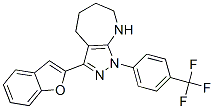 (9ci)-3-(2-苯并呋喃)-1,4,5,6,7,8-六氫-1-[4-(三氟甲基)苯基]-吡唑并[3,4-b]氮雜卓結構式_582291-26-7結構式