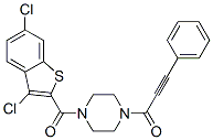 (9ci)-1-[(3,6-二氯苯并[b]噻吩-2-基)羰基]-4-(1-氧代-3-苯基-2-丙炔)-哌嗪結(jié)構(gòu)式_588678-08-4結(jié)構(gòu)式