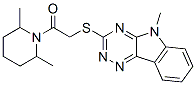 (9ci)-2,6-二甲基-1-[[(5-甲基-5H-1,2,4-噻嗪并[5,6-b]吲哚-3-基)硫代]乙?；鵠-哌啶結(jié)構(gòu)式_603946-12-9結(jié)構(gòu)式