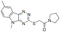 (9CI)-1-[[(5,8-二甲基-5H-1,2,4-噻嗪并[5,6-b]吲哚-3-基)硫代]乙?；鵠-吡咯烷結(jié)構(gòu)式_603946-42-5結(jié)構(gòu)式