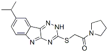 (9CI)-1-[[[8-(1-甲基乙基)-2H-1,2,4-噻嗪并[5,6-b]吲哚-3-基]硫代]乙?；鵠-吡咯烷結(jié)構(gòu)式_603947-23-5結(jié)構(gòu)式