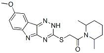 (9ci)-1-[[(8-甲氧基-2H-1,2,4-噻嗪并[5,6-b]吲哚-3-基)硫代]乙?；鵠-2,6-二甲基-哌啶結(jié)構(gòu)式_603947-44-0結(jié)構(gòu)式