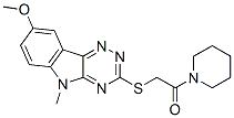 (9ci)-1-[[(8-甲氧基-5-甲基-5H-1,2,4-噻嗪并[5,6-b]吲哚-3-基)硫代]乙?；鵠-哌啶結構式_603947-53-1結構式
