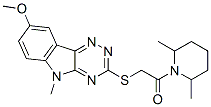 (9ci)-1-[[(8-甲氧基-5-甲基-5H-1,2,4-噻嗪并[5,6-b]吲哚-3-基)硫代]乙酰基]-2,6-二甲基-哌啶結構式_603947-61-1結構式