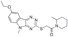 (9ci)-1-[[(8-乙氧基-5-甲基-5H-1,2,4-噻嗪并[5,6-b]吲哚-3-基)硫代]乙?；鵠-2-甲基-哌啶結(jié)構(gòu)式_603947-81-5結(jié)構(gòu)式