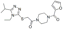 (9ci)-1-[[[4-乙基-5-(1-甲基乙基)-4H-1,2,4-噻唑-3-基]硫代]乙?；鵠-4-(2-呋喃羰基)-哌嗪結(jié)構(gòu)式_603976-67-6結(jié)構(gòu)式