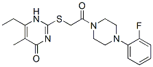 (9ci)-1-[[(6-乙基-1,4-二氫-5-甲基-4-氧代-2-嘧啶)硫代]乙?；鵠-4-(2-氟苯基)-哌嗪結(jié)構(gòu)式_604751-46-4結(jié)構(gòu)式