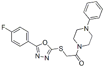 (9ci)-1-[[[5-(4-氟苯基)-1,3,4-噁二唑-2-基]硫代]乙?；鵠-4-苯基-哌嗪結(jié)構(gòu)式_604760-68-1結(jié)構(gòu)式