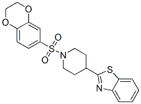 (9CI)-4-(2-苯并噻唑)-1-[(2,3-二氫-1,4-苯并二噁英-6-基)磺?；鵠-哌啶結(jié)構(gòu)式_606081-94-1結(jié)構(gòu)式