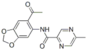 (9CI)-N-(6-乙?；?1,3-苯并二氧雜環(huán)戊烯l-5-基)-5-甲基-吡嗪羧酰胺結(jié)構(gòu)式_606096-86-0結(jié)構(gòu)式