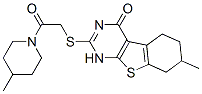 (9ci)-1-[[(1,4,5,6,7,8-六氫-7-甲基-4-氧代[1]苯并噻吩并[2,3-d]嘧啶-2-基)硫代]乙?；鵠-4-甲基-哌啶結(jié)構(gòu)式_606106-61-0結(jié)構(gòu)式