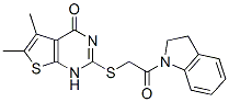 (9ci)-1-[[(1,4-二氫-5,6-二甲基-4-氧代噻吩并[2,3-d]嘧啶-2-基)硫代]乙?；鵠-2,3-二氫-1H-吲哚結構式_606107-61-3結構式