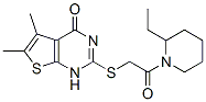 (9ci)-1-[[(1,4-二氫-5,6-二甲基-4-氧代噻吩并[2,3-d]嘧啶-2-基)硫代]乙?；鵠-2-乙基-哌啶結構式_606108-68-3結構式