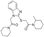 (9CI)-2-甲基-1-[[[1-[2-氧代-2-(1-哌啶基)乙基]-1H-苯并咪唑-2-基]硫代]乙?；鵠-哌啶結(jié)構(gòu)式_606109-86-8結(jié)構(gòu)式