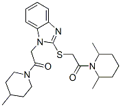 (9CI)-2,6-二甲基-1-[[[1-[2-(4-甲基-1-哌啶基)-2-氧代乙基]-1H-苯并咪唑-2-基]硫代]乙?；鵠-哌啶結構式_606110-11-6結構式