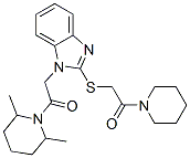 (9CI)-2,6-二甲基-1-[[2-[[2-氧代-2-(1-哌啶基)乙基]硫代]-1H-苯并咪唑-1-基]乙?；鵠-哌啶結(jié)構(gòu)式_606110-35-4結(jié)構(gòu)式