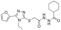 (9ci)-2-[[[4-乙基-5-(2-呋喃)-4H-1,2,4-噻唑-3-基]硫代]乙?；鵠肼環(huán)己烷羧酸結構式_606111-53-9結構式