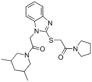 (9CI)-3,5-二甲基-1-[[2-[[2-氧代-2-(1-吡咯烷)乙基]硫代]-1H-苯并咪唑-1-基]乙?；鵠-哌啶結(jié)構(gòu)式_606117-50-4結(jié)構(gòu)式