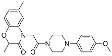 (9ci)-1-[(2,3-二氫-2,6-二甲基-3-氧代-4H-1,4-苯并噁嗪-4-基)乙?；鵠-4-(4-甲氧基苯基)-哌嗪結(jié)構(gòu)式_606119-97-5結(jié)構(gòu)式