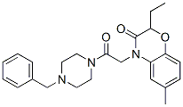 (9ci)-1-[(2-乙基-2,3-二氫-6-甲基-3-氧代-4H-1,4-苯并噁嗪-4-基)乙?；鵠-4-(苯基甲基)-哌嗪結構式_606120-30-3結構式