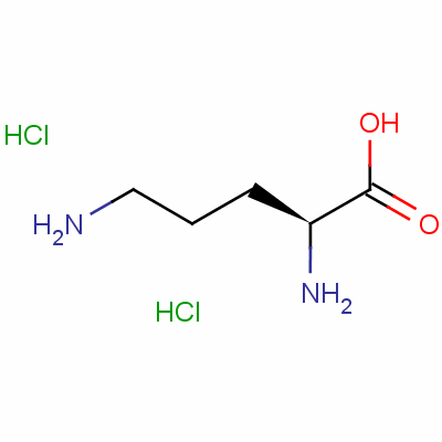 L-鳥(niǎo)氨酸雙鹽酸鹽結(jié)構(gòu)式_6211-16-1結(jié)構(gòu)式