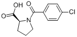 N-(4-氯苯甲?；?-l-脯氨酸結構式_62522-91-2結構式
